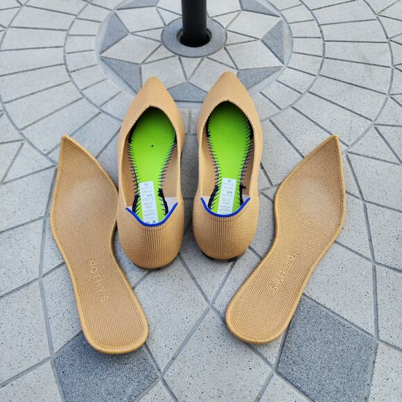 Rothy's The Point Amber Knit Ballet Flats 8 - Picture 7 of 14